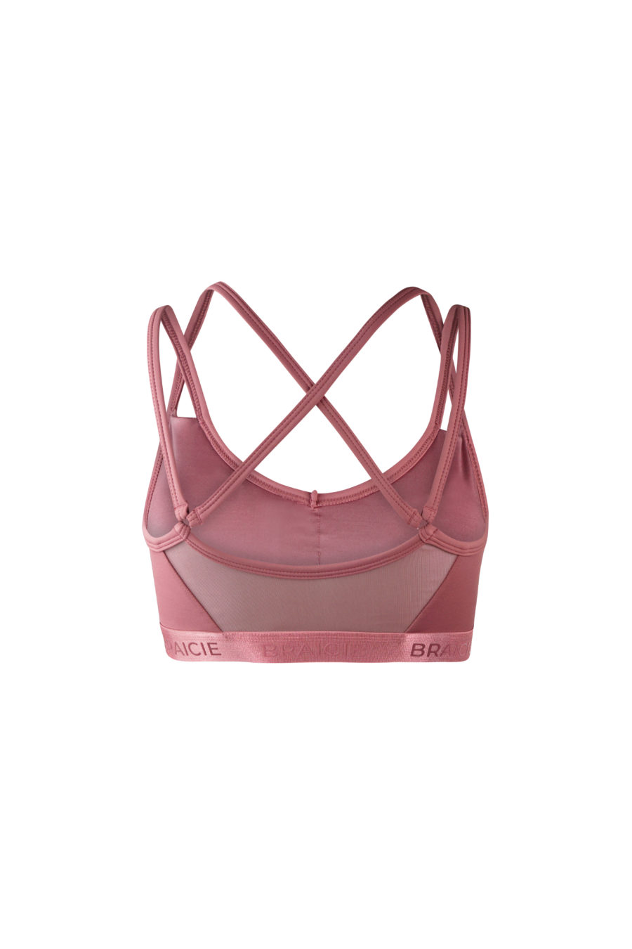Damen Sport-BH rosa mit herausnehmbaren Cups und Push Up für Fitness