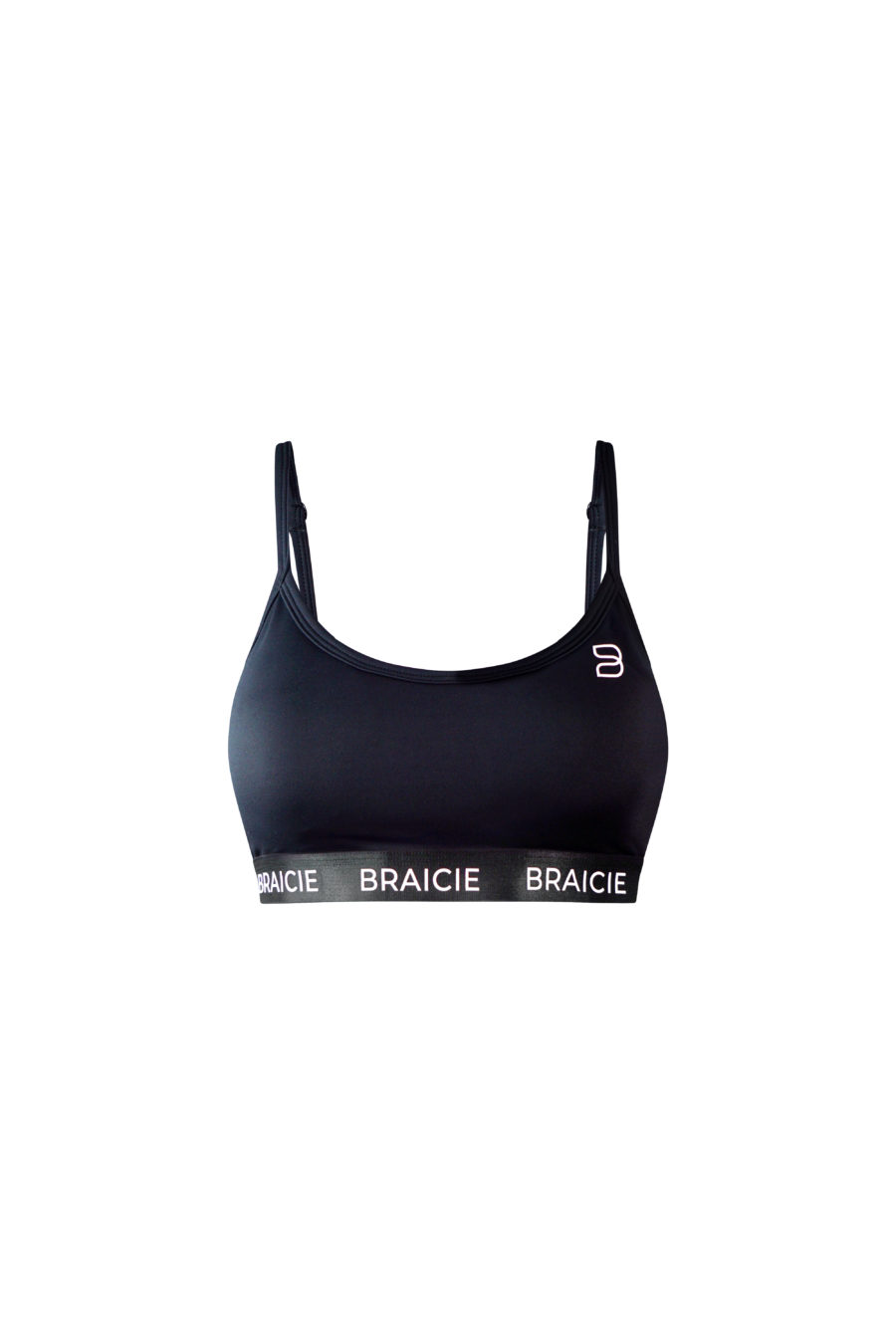 Atmungsaktiver Damen Sport-BH schwarz für Yoga und Pilates oder Fitness